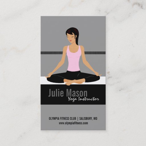 Customizable Yoga Instructor Business Cards