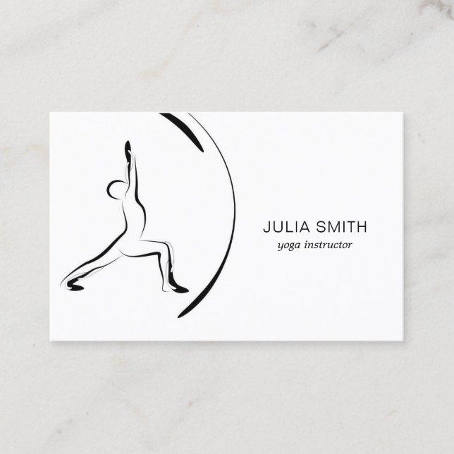 Yoga instructor card with two yoga poses (Front)