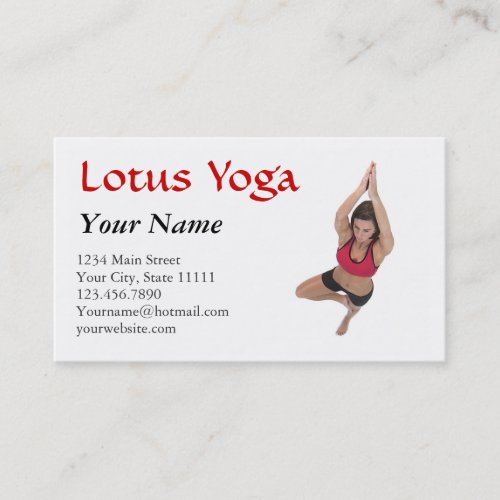 Yoga Instructor Class Business Card