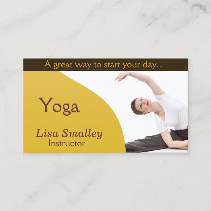 Yoga Instructor Classes Professional Business Card
