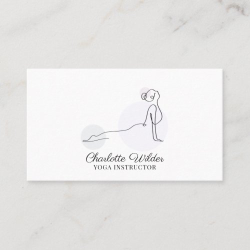 Yoga Instructor Cobra Pose Business Card