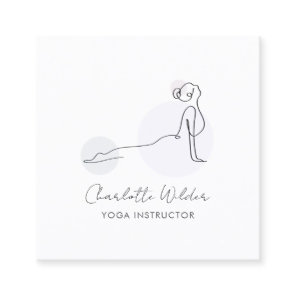 Yoga Instructor Cobra Pose Business Card
