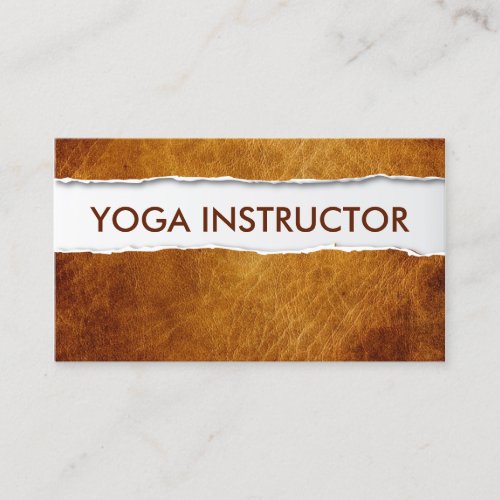 Yoga instructor Creative Paper Ripped Business Card