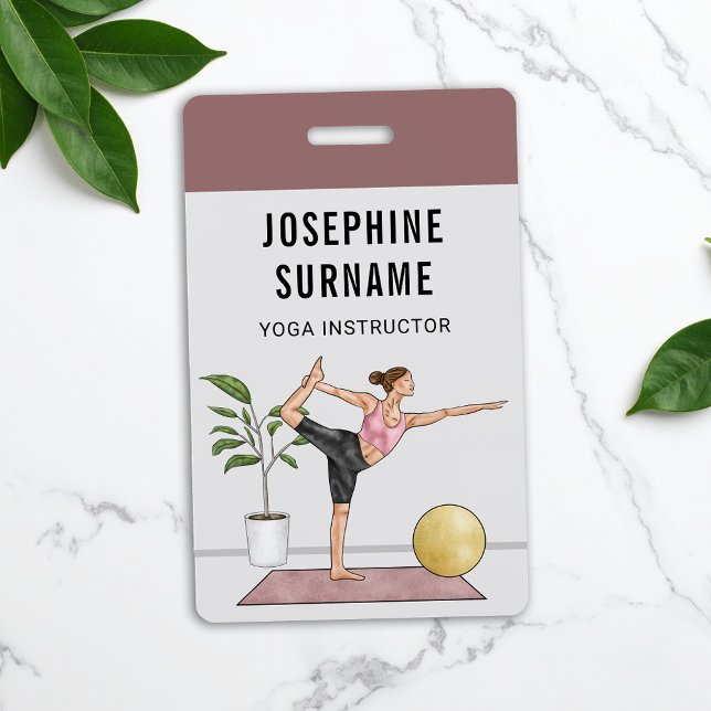 Yoga Instructor Dancer Pose Meditation Trainer Badge (Creator Uploaded)