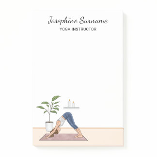 Yoga Instructor Downward-facing Dog Yogini Woman Post-it Notes
