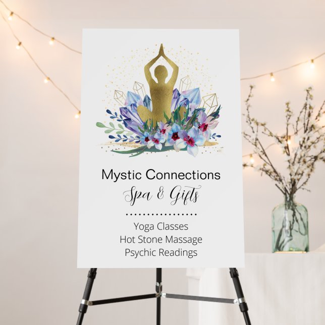 Yoga Instructor Energy Healer Crystals Reiki Spa Foam Board (In Situ (Stand))