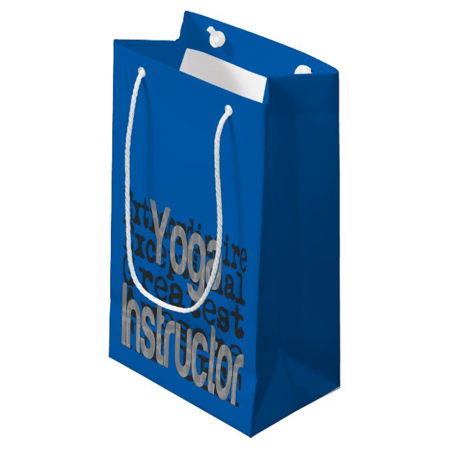 Yoga Instructor Extraordinaire Small Gift Bag (Front Angled)
