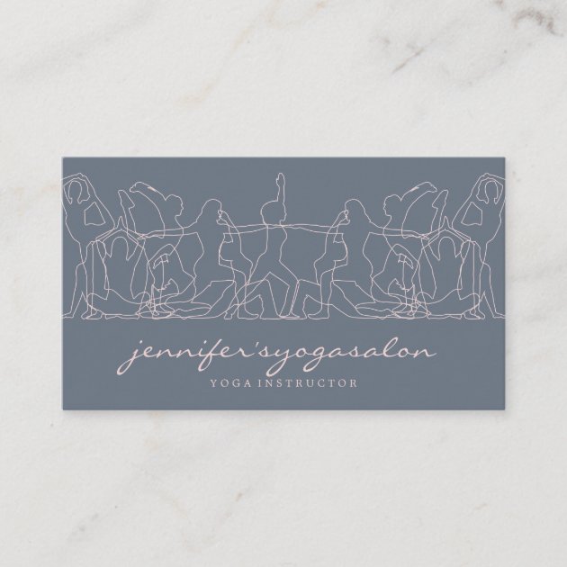 Yoga Instructor Fitness Personal Trainer Coach Business Card