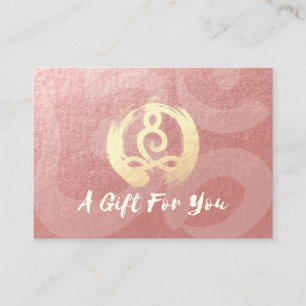 YOGA Instructor Gift Certificate Meditation Zen OM