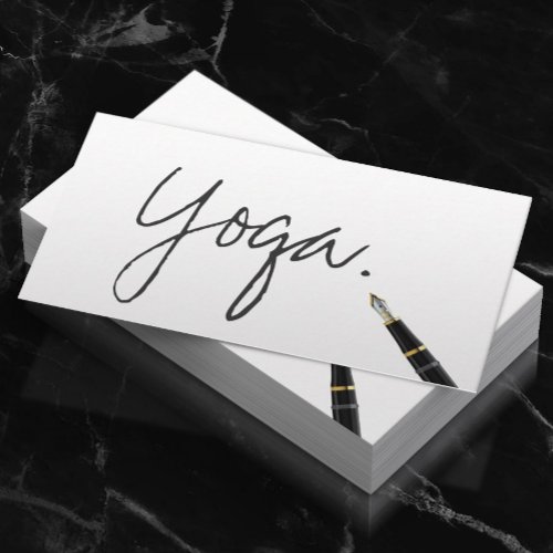 Yoga instructor Handwritten Script Elegant Business Card
