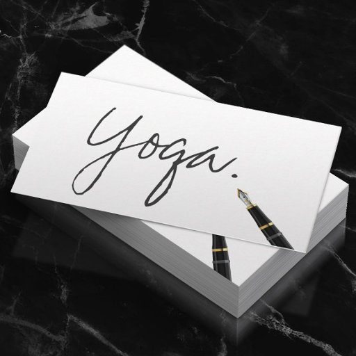 Customizable Handwritten Yoga instructor Business Card