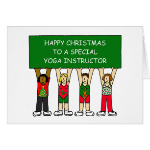 Yoga Instructor Happy Christmas Cards