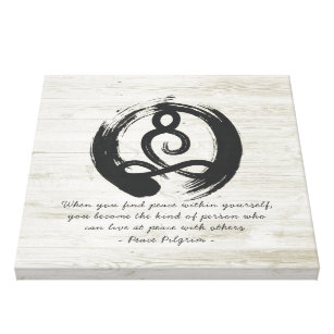 Yoga Instructor Healer Meditation Pose Quotes Zen Canvas Print