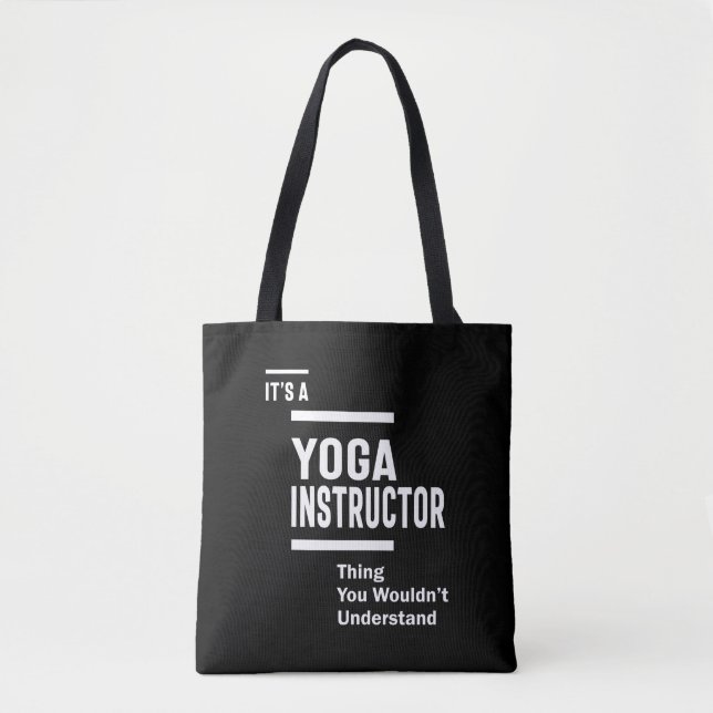 Yoga Instructor Job Title Gift Tote Bag (Front)