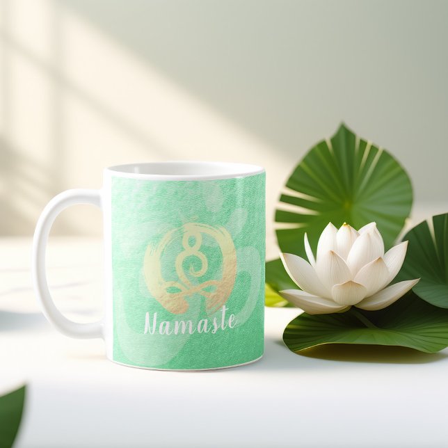 Yoga Instructor Life Coach Meditation Pose Zen OM Coffee Mug (Creator Uploaded)