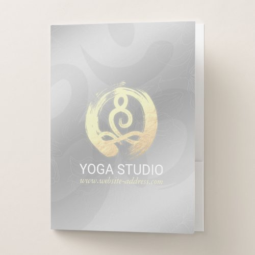 Yoga Instructor Life Coach Meditation Pose Zen OM Pocket Folder