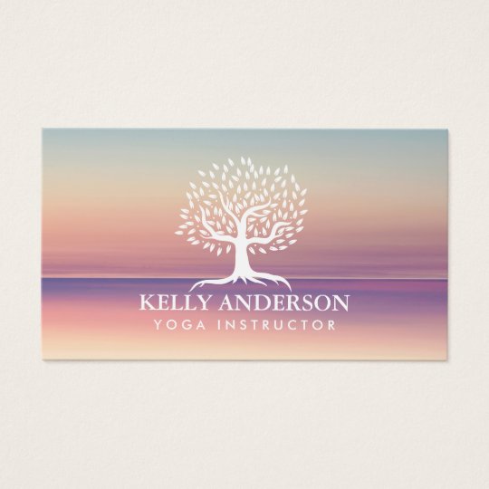 Life Coach Business Cards Templates Zazzle Yoga Instructor Life Coach Vintage Tree Classy Business Card