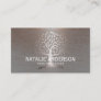 Yoga Instructor Life Tree Vintage Copper Metallic Business Card