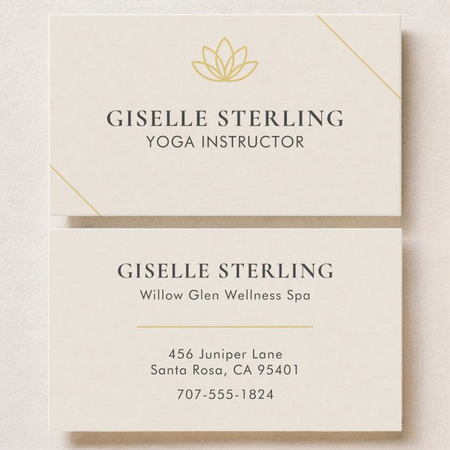 Yoga Instructor Lotus Business Card (Creator Uploaded)