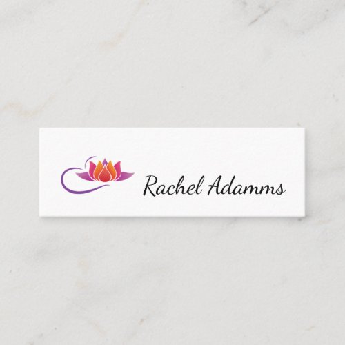 Yoga Instructor Lotus Flower Mini Business Card