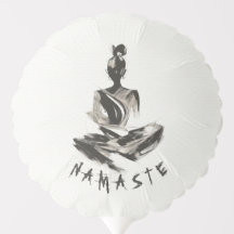 Yoga Instructor Lotus Meditation Pose Brushstrokes
