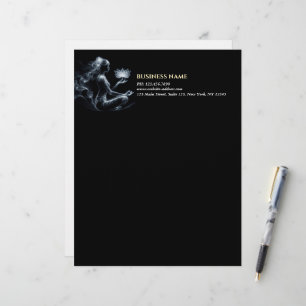 Yoga Instructor Lotus Meditation Pose Glowing Mist Letterhead