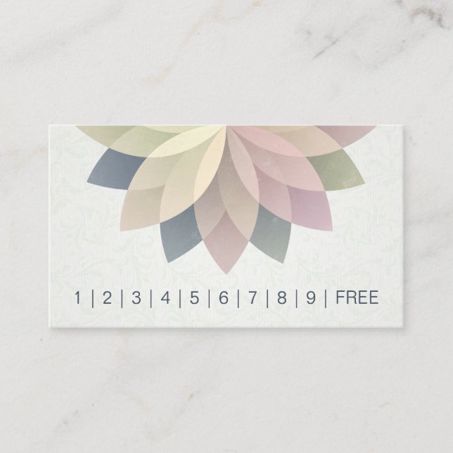 YOGA Instructor Loyalty Punch Colorful Mandala Card (Front)