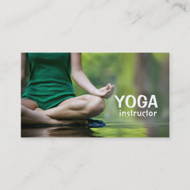 Yoga Instructor, Meditation Business Card (Front)
