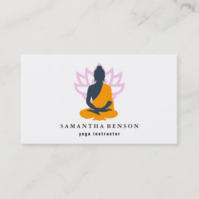 Yoga Instructor Meditation Business Card (Front)