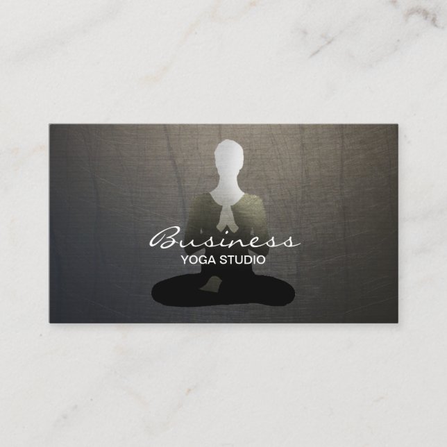 Yoga Instructor Meditation Elegant Zen Business Card (Front)