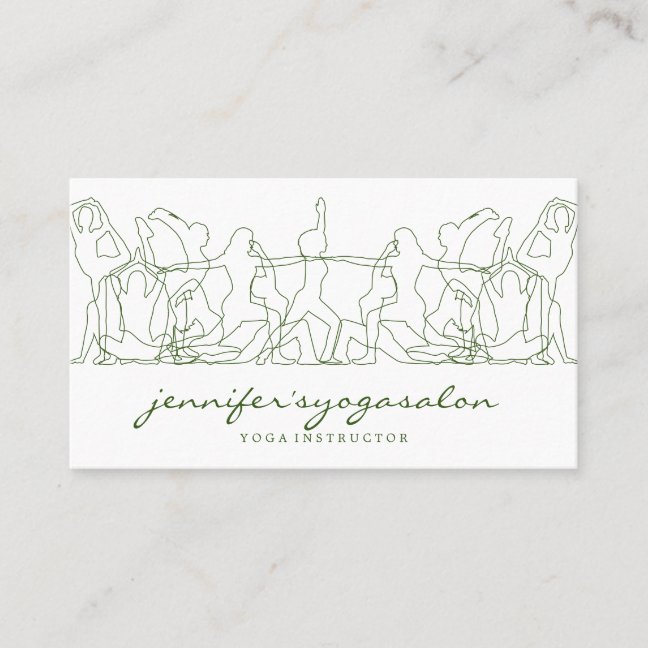 Yoga Instructor meditation fitness aerobicks gym Business Card