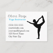 Yoga Instructor Meditation Lotus Flower Feminine Business Card (Back)