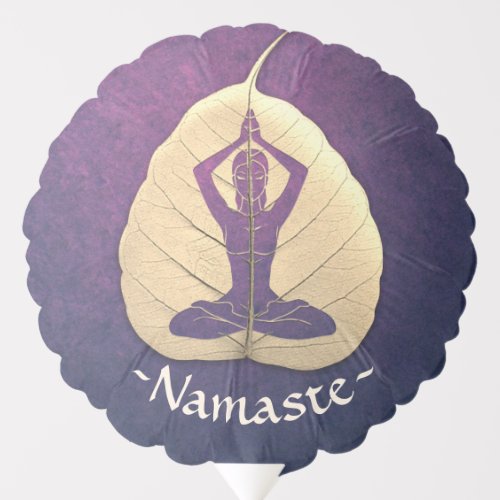 YOGA Instructor Meditation Pose Bodhi Leaf Cut Art Balloon