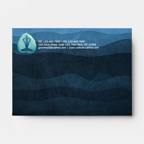 YOGA Instructor Meditation Pose Bodhi Leaf Cut Art Envelope