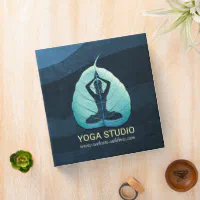 Yoga Studio Meditation Instructor Life Coach OM 3 Ring Binder, Zazzle