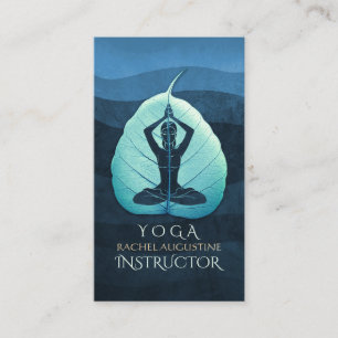 YOGA Instructor Meditation Pose Bodhi Leaf Cutting Appointment Card