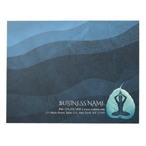 YOGA Instructor Meditation Pose Bodhi Leaf Cutting Notepad