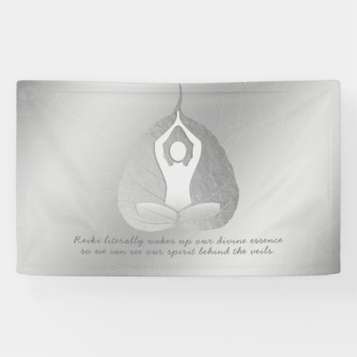 Yoga Instructor Meditation Pose Bodhi Leaf Quotes  Banner
