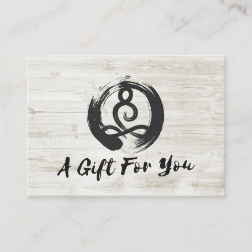 YOGA Instructor Meditation Pose Gift Certificate