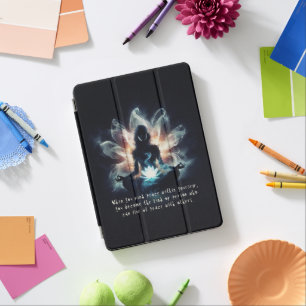Yoga Instructor Meditation Pose Glowing Mist Lotus iPad Pro Cover