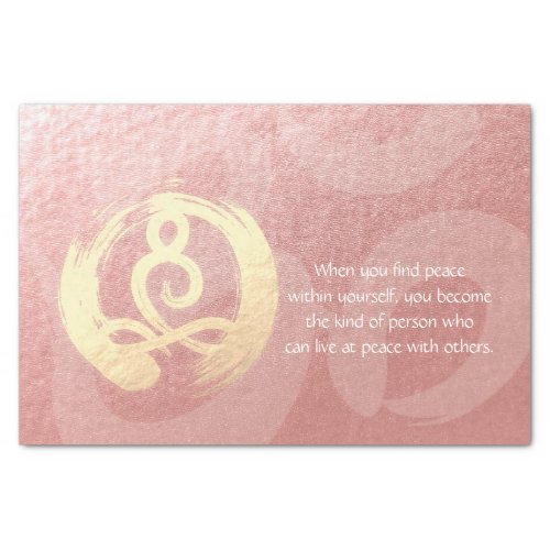 Yoga Instructor Meditation Pose Healer ZEN Quotes Tissue Paper