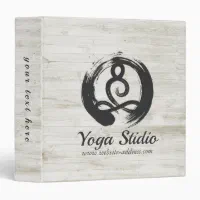 Yoga Studio Meditation Instructor Life Coach OM 3 Ring Binder