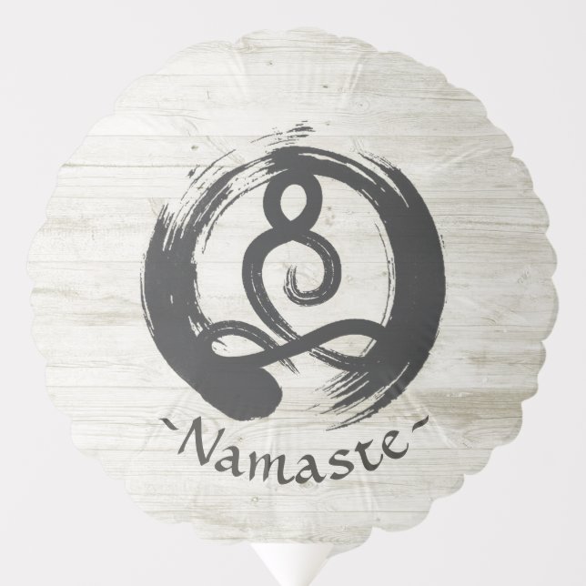 Yoga Instructor Meditation Pose Healer ZEN Symbol Balloon (Front)