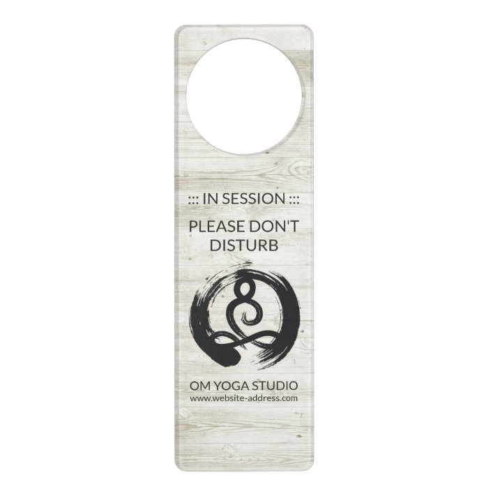 Yoga Instructor Meditation Pose Healer ZEN Symbol Door Hanger | Zazzle.com