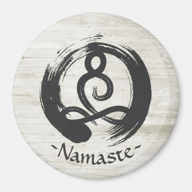 Yoga Instructor Meditation Pose Healer ZEN Symbol Magnet (Front)
