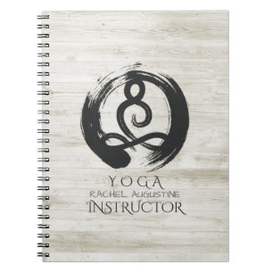 Yoga Instructor Meditation Pose Healer ZEN Symbol Notebook