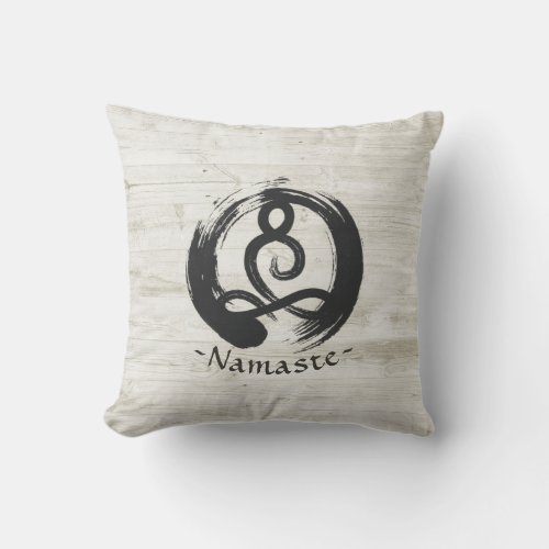 Yoga Instructor Meditation Pose Healer ZEN Symbol Throw Pillow