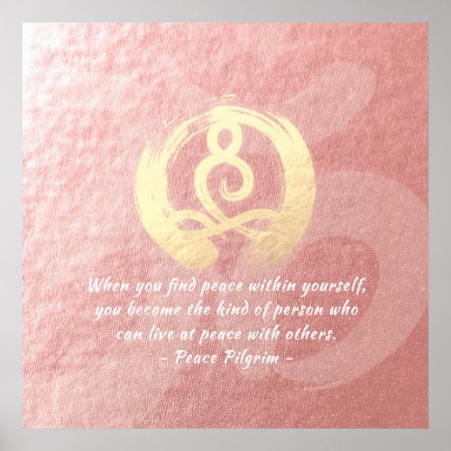 Yoga Instructor Meditation Pose Quotes Zen OM Sign