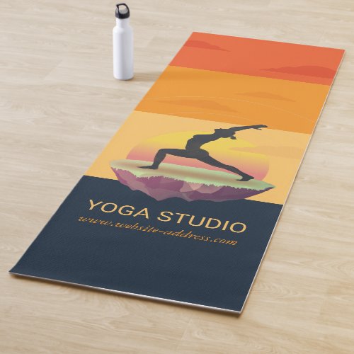 Yoga Instructor Meditation Pose Sun Flying Island Yoga Mat