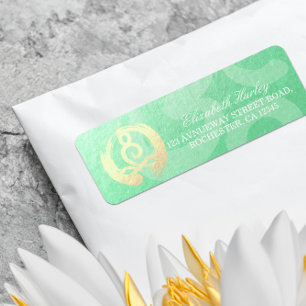 Yoga Instructor Meditation Pose Zen OM Address Label